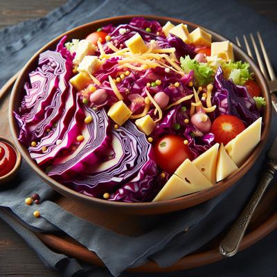 Image of Red Cabbage Salad with Smoked Cheese