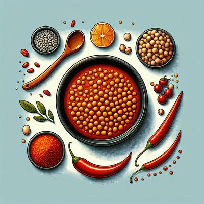Image of Red Lentil Chickpea Garbanzo Chili Soup