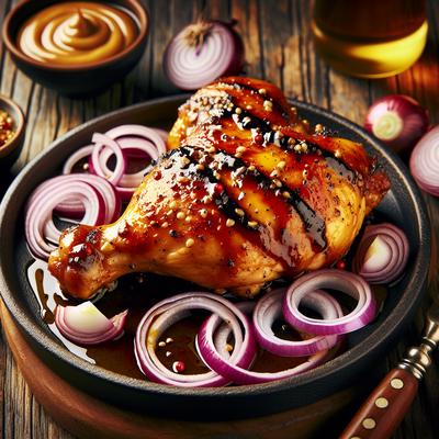 Image of Red Onion and Honey Mustard Barbecued Chicken