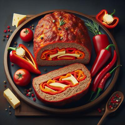 Image of Red Pepper and Cheese Stuffed Meatloaf Rsc