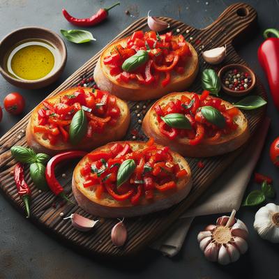 Image of Red Pepper Bruschetta No Tomatoes