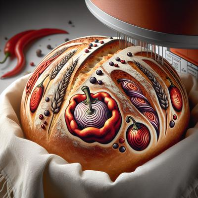 Image of Red Pepper Red Onion Bread Abm Machine