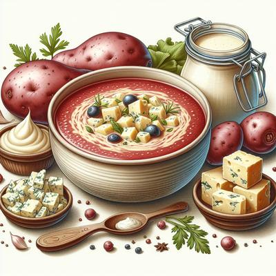 Image of Red Potato Soup with Roquefort