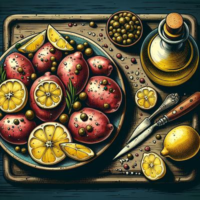 Image of Red Potatoes Roasted with Lemon Caper Sauce