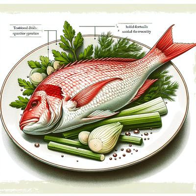 Image of Red Snapper Fillets Steamed Over a Bed of Fennel
