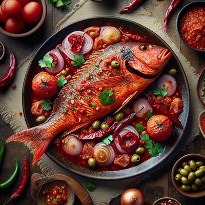 Image of Red Snapper Huachinango in Veracruz Sauce