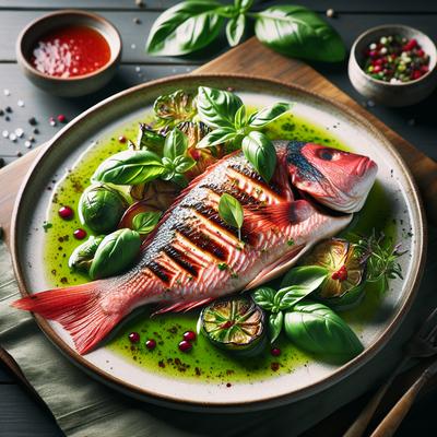 Image of Red Snapper with Basil Vinaigrette