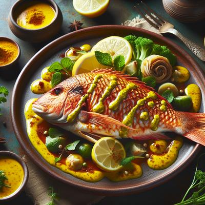 Image of Red Snapper with Mustard Sauce