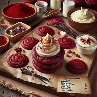 Image of Red Velvet Cookies with Cream Cheese Frosting
