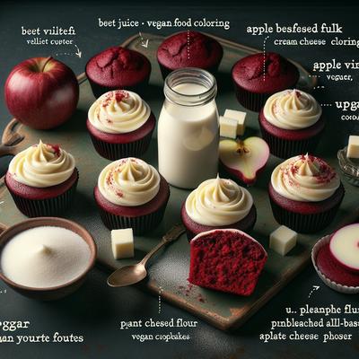 Image of Red Velvet Cupcakes with Cream Cheese Frosting Vegan