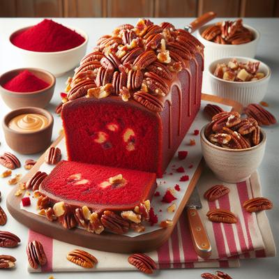 Image of Red Velvet Pecan Praline Pound Cake