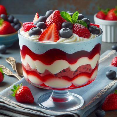 Image of Red White and Blue Frozen Dessert