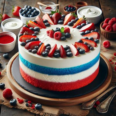 Image of Red White and Blue Yogurt Cake
