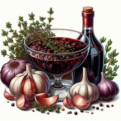 Image of Red Wine Garlic and Thyme Marinade