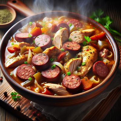 Image of Reduced Fat Chicken and Sausage Gumbo