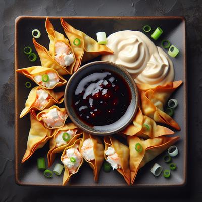 Image of Reduced Fat Crab Rangoon with Plum Sauce