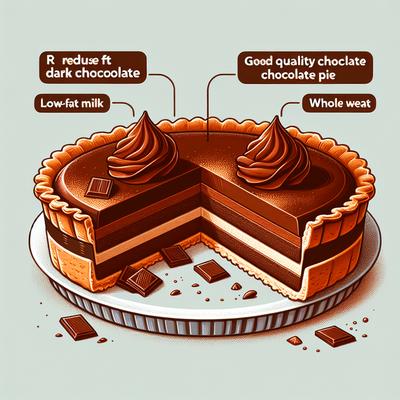 Image of Reduced Fat Double Layered Chocolate Pie