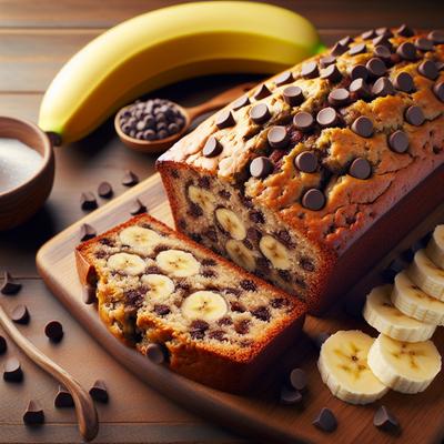 Image of Reduced Sugar Chocolate Chip Banana Bread