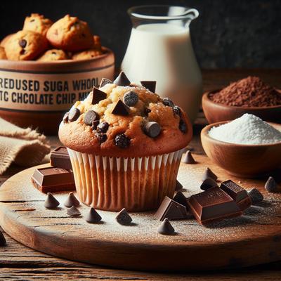 Image of Reduced Sugar Whole Wheat Chocolate Chip Muffins