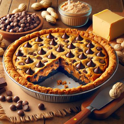 Image of Reese's Peanut Butter and Chocolate Chip Cookie Pie
