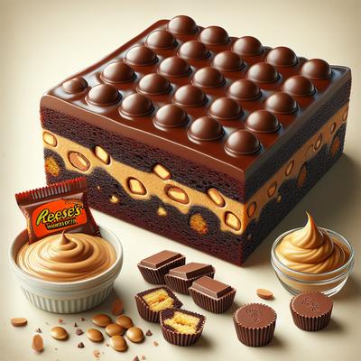 Image of Reese's Peanut Butter Chocolate Poke Cake