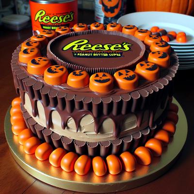 Image of Reese's Peanut Butter Cup Cake Use Up That Halloween Candy