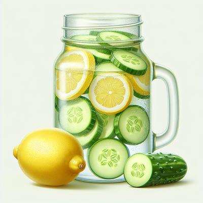 Image of Refreshing Lemon Cucumber Water