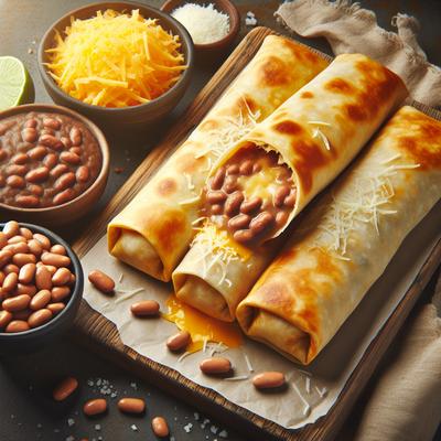 Image of Refried Bean and Cheese Chimichangas