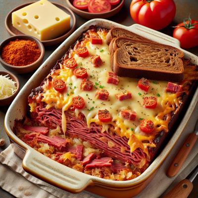 Image of Reuben Sauerkraut Tomato Casserole