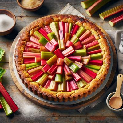Image of Rhabarbertorte Dorothe Rhubarb Cake Dorothe