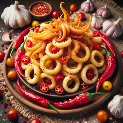 Image of Rhode Island Squid Rings with Cherry Peppers and Garlic