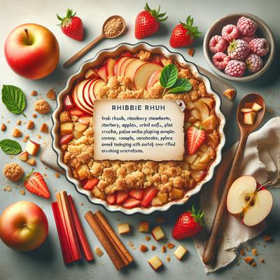 Image of Rhubarb Strawberry Apple Crisp