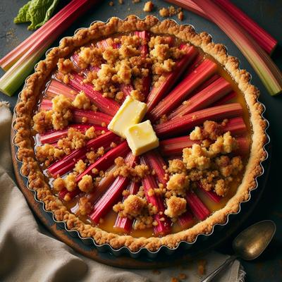 Image of Rhubarb Tart with Brown Butter Streusel