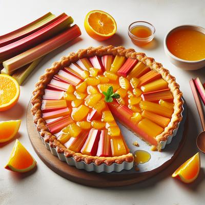 Image of Rhubarb Tart with Orange Glaze