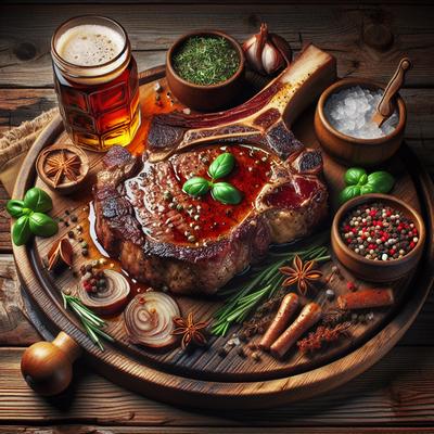 Image of Rib Eye Steak in Bock Beer Marinade