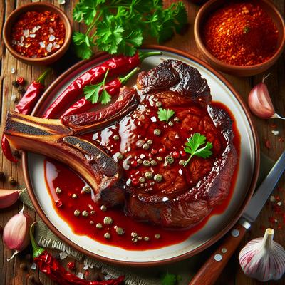 Image of Rib Eye Steaks with Hot As Heck Sauce