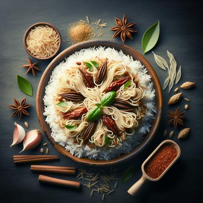 Image of Rice Bil Shareyah White Rice with Browned Fideo Noodles