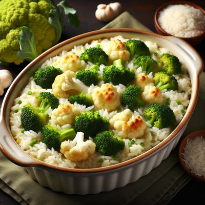 Image of Rice Broccoli and Cauliflower Casserole