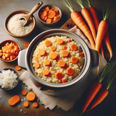 Image of Rice Cooker Risotto with Carrots and Onions