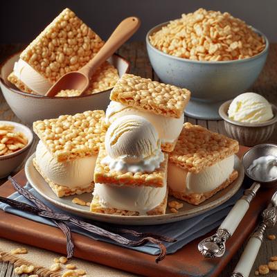 Image of Rice Krispies Ice Cream Sandwiches