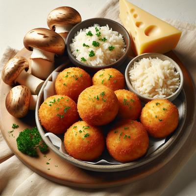 Image of Rice Mushroom and Cheese Croquettes