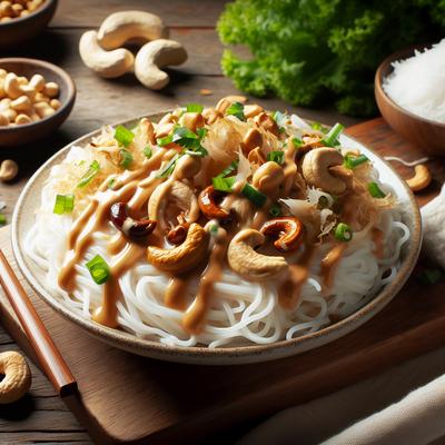 Image of Rice Noodles with Coconut Cashew Sauce
