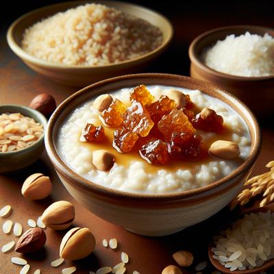 Image of Rice Pudding with Macadamia Maple Brittle