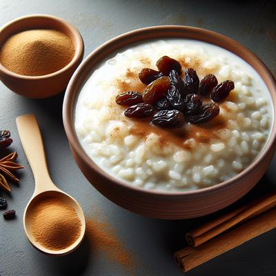 Image of Rice Pudding with Raisins and Cinnamon Arroz Con Leche