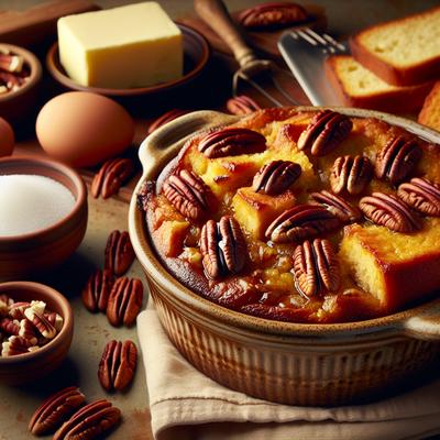 Image of Rich and Decadent Butter Pecan Bread Pudding