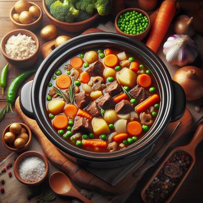 Image of Rich and Hearty Crock Pot Vegetable Beef Soup