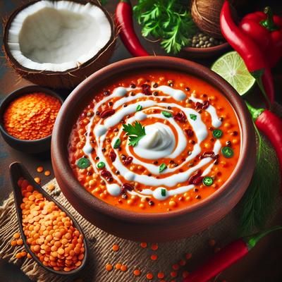 Image of Rich and Spicy Coconut Red Lentil Soup