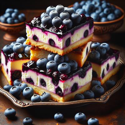 Image of Rich Blueberry Ricotta Cheese Bars