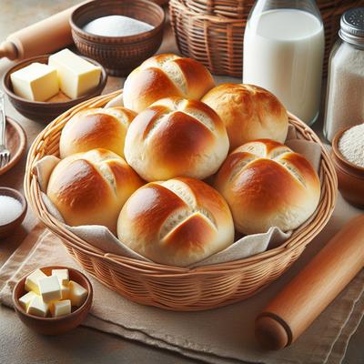 Image of Rich Bread Machine Dinner Rolls