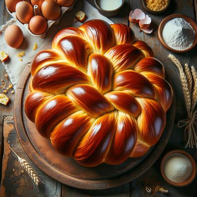 Image of Rich Challah Braided Egg Bread
